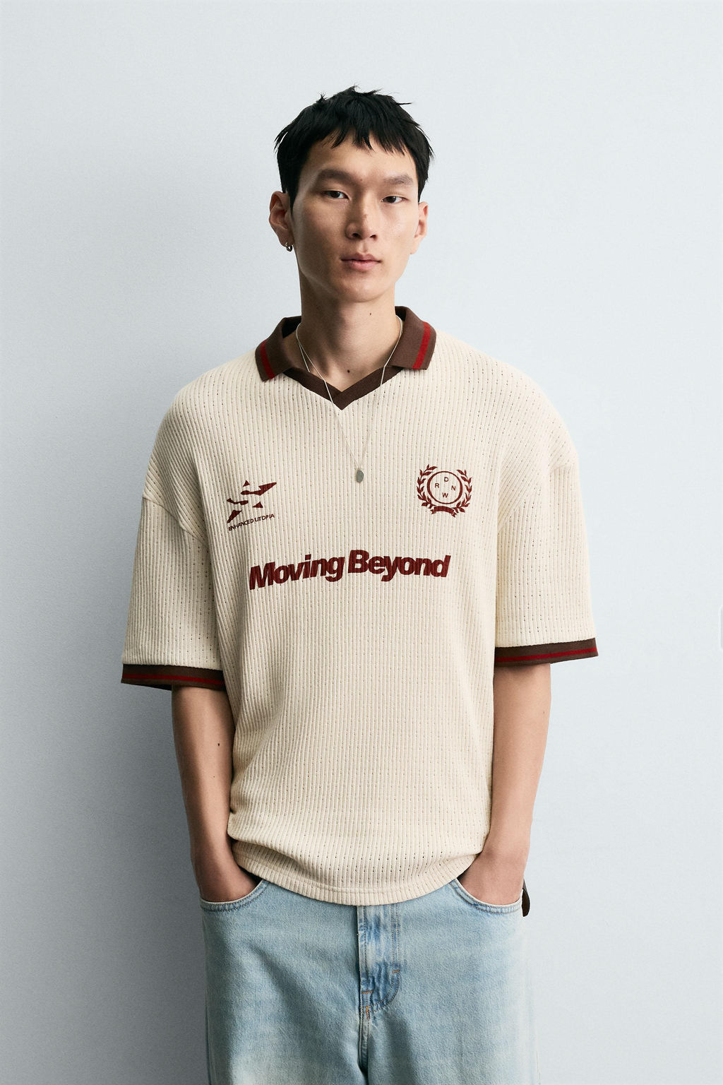 RETRO STRUCTURED FOOTBALL POLO SHIRT - Zara фото 2