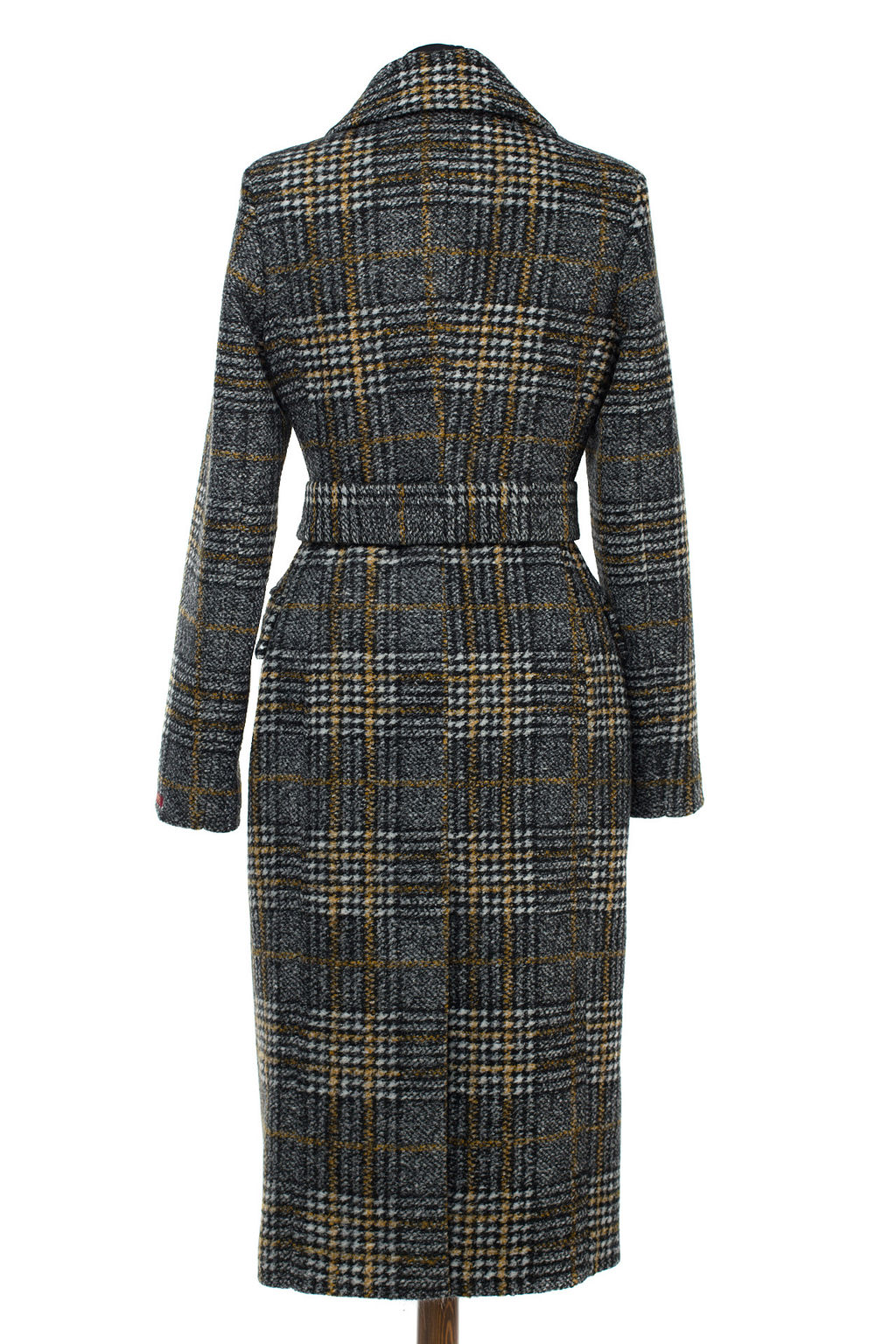 Пальто женское демисезонное Микроворса/Клетка - El podio фото 9