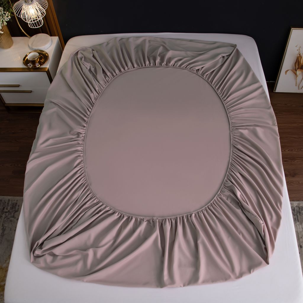 Комплект постельного белья Однотонный Сатин на резинке CSR036 2 спальный 70-70 2 шт;50-70 2 шт - Ситрейд фото 6