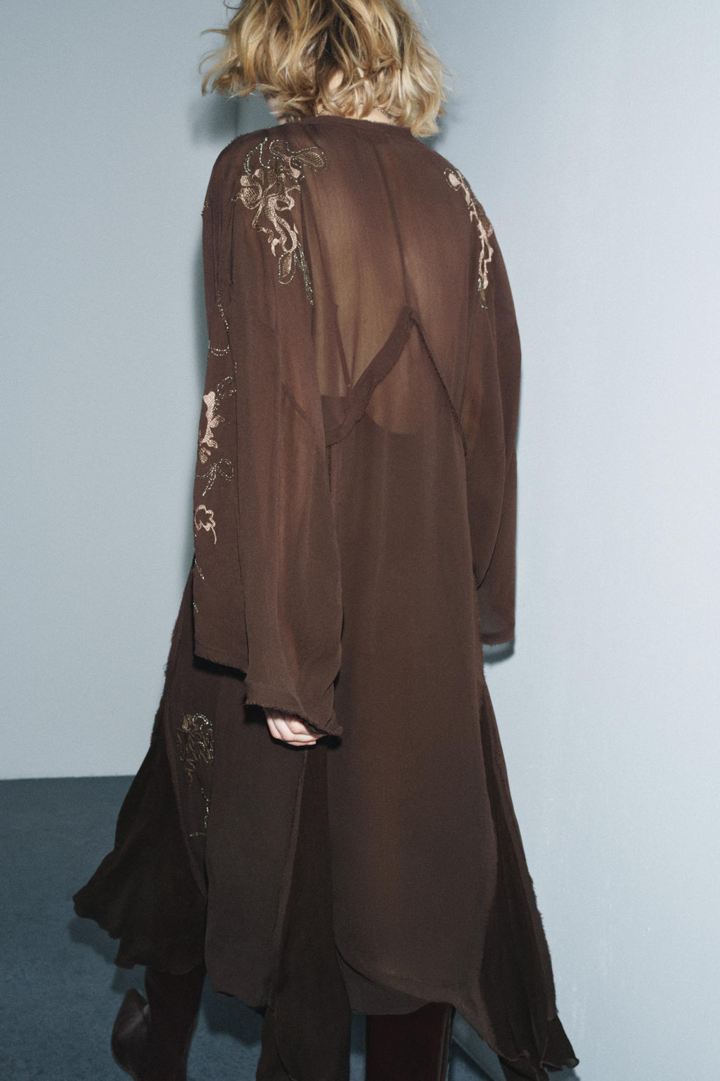 ZW COLLECTION LIMITED EDITION EMBROIDERED DRESS WITH BEADS - Zara фото 6