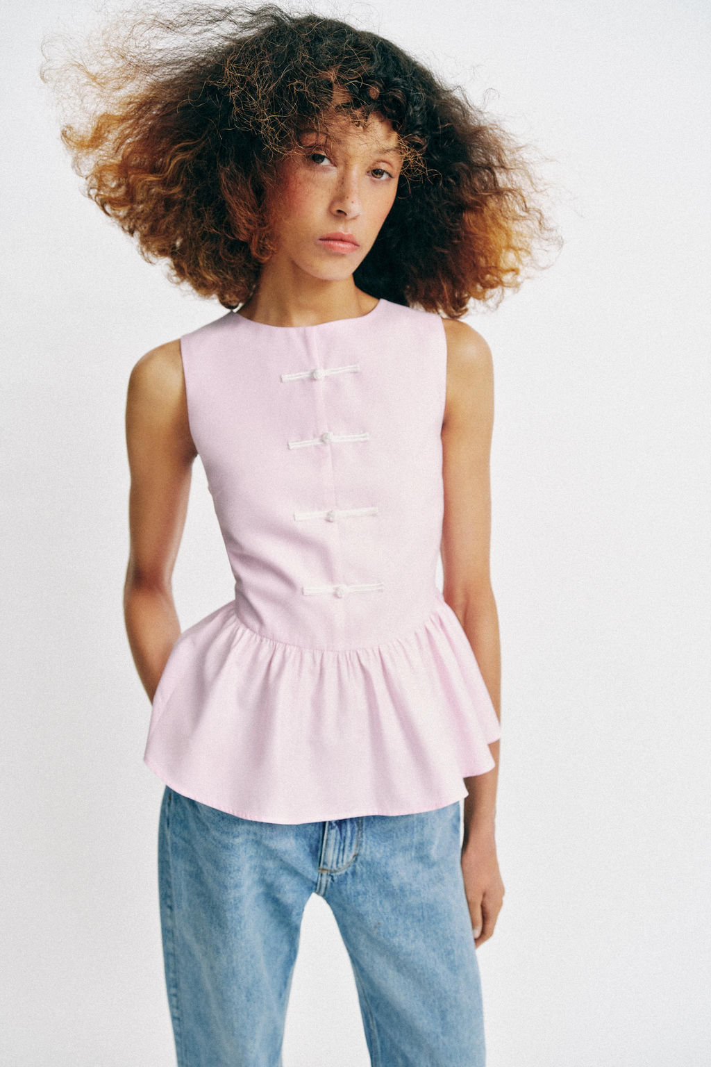 TOP PEPLUM ALAMARES / Rosa - Zara фото 3