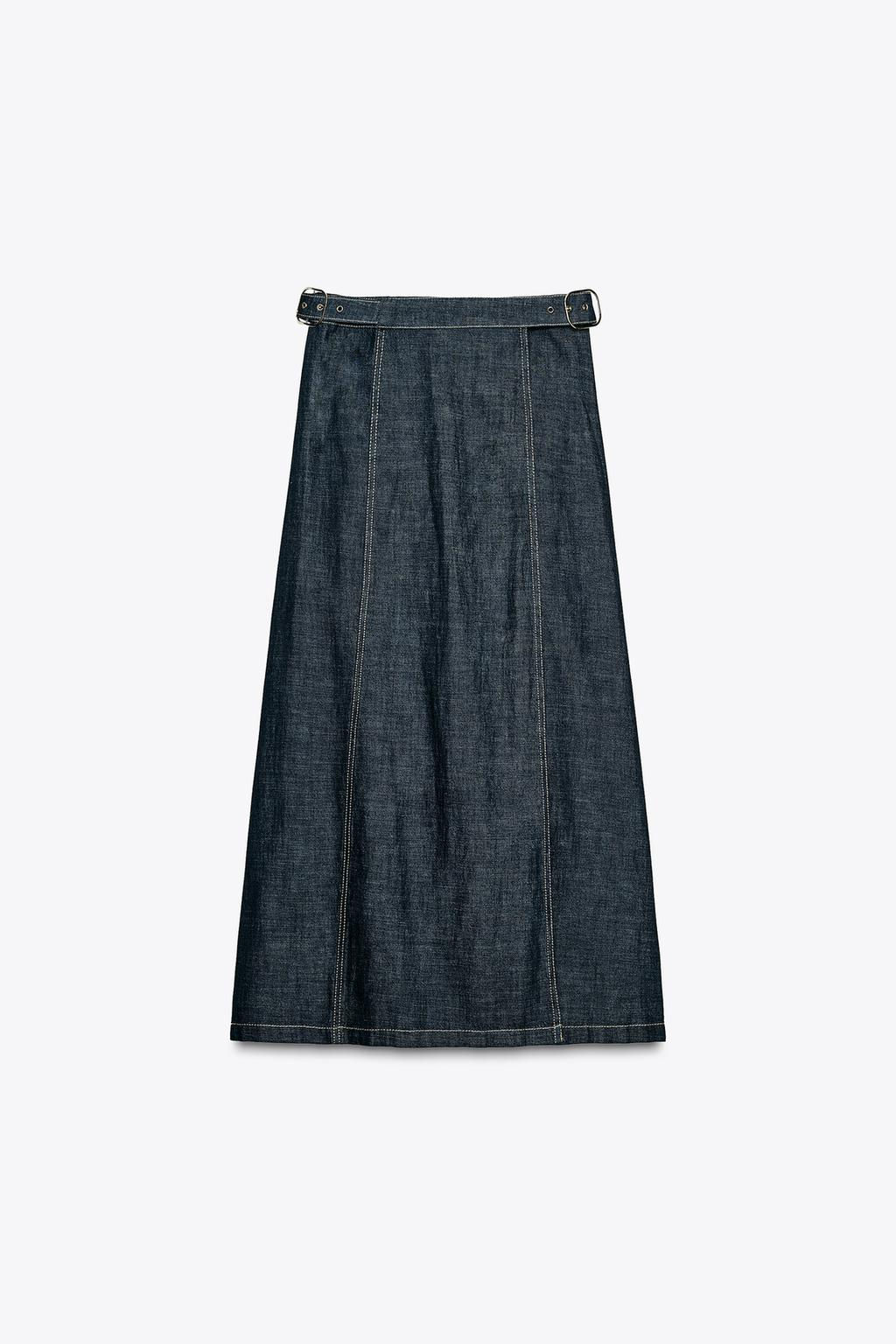 MIDI SKIRT WITH BUCKLES - Zara фото 4