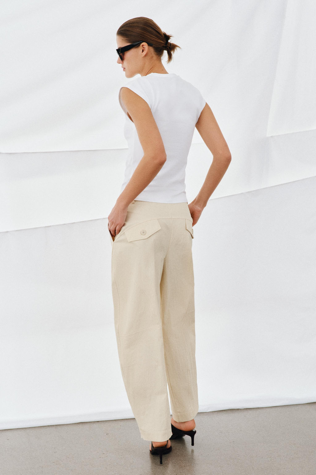 CAMISETA CON ALGOD?N / Blanco - Zara фото 3