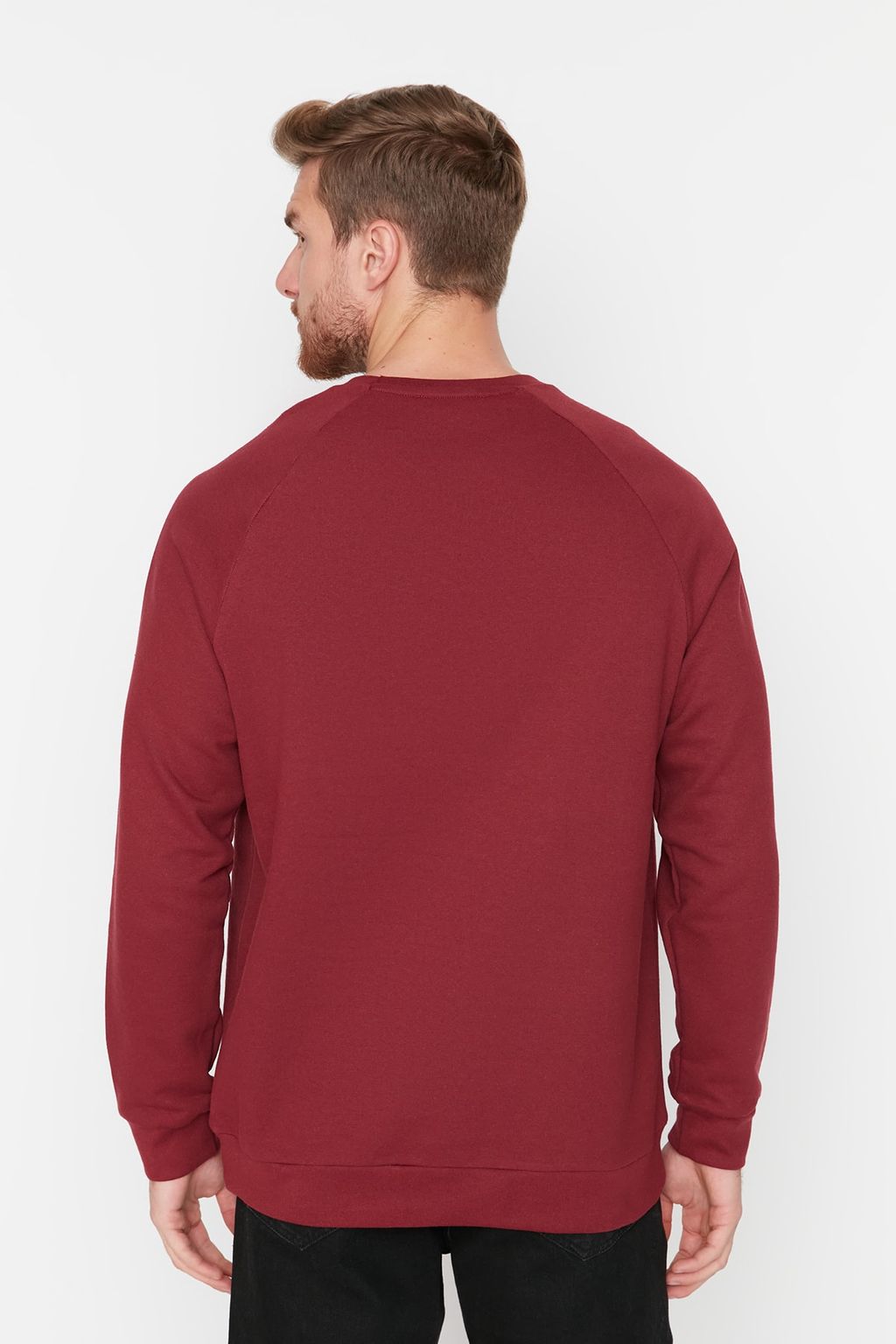 TRENDYOL MAN Bordo Regular/Normal Kesim Ici Polar/S?cak Tutan Sweatshirt TMNAW23SW00189 - Trendyolmilla фото 29