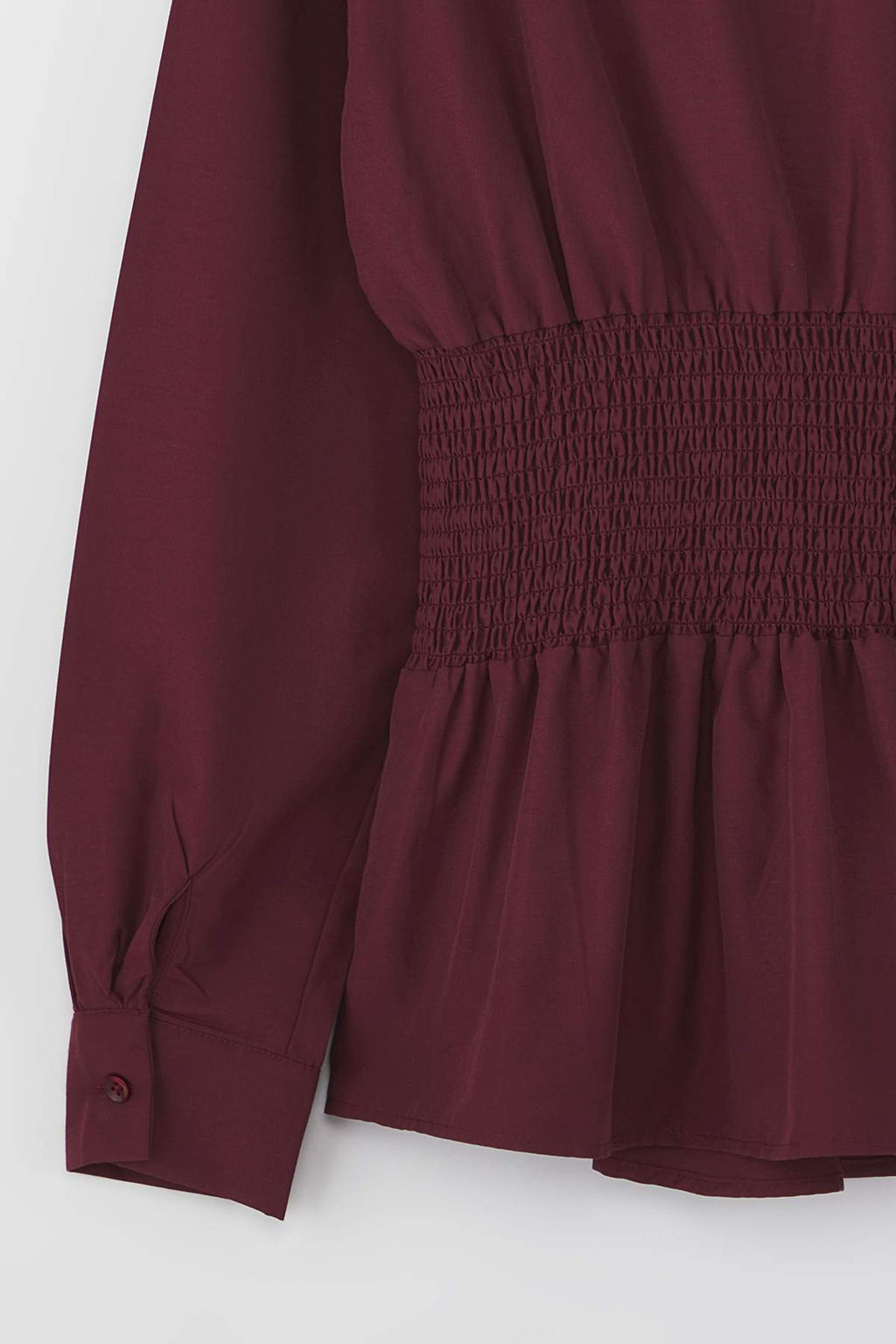 Bordo Bele Oturan Gipe Detayl? Gomlek TWOAW26GO00008 - Trendyolmilla фото 6