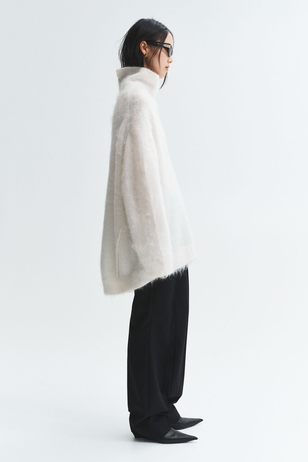 Jersey de cuello alto en mezcla de mohair - H&m фото 5