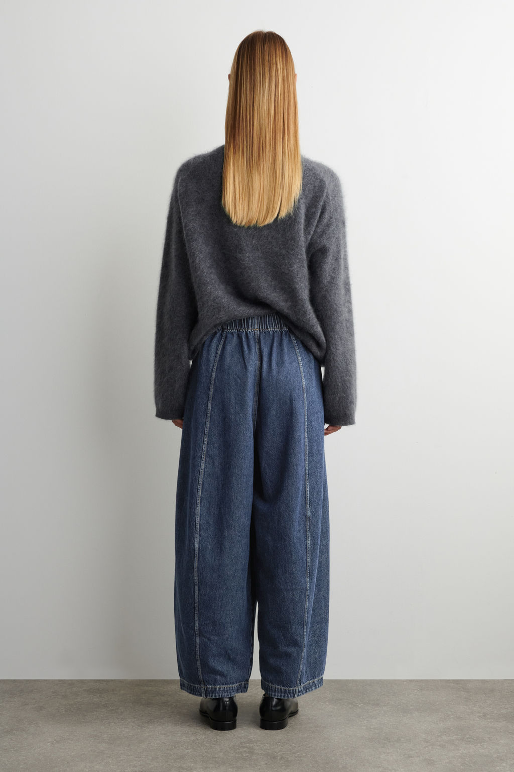 PANTAL?N VAQUERO BARREL LEG CON AJUSTE DE CORD?N - H&m фото 6