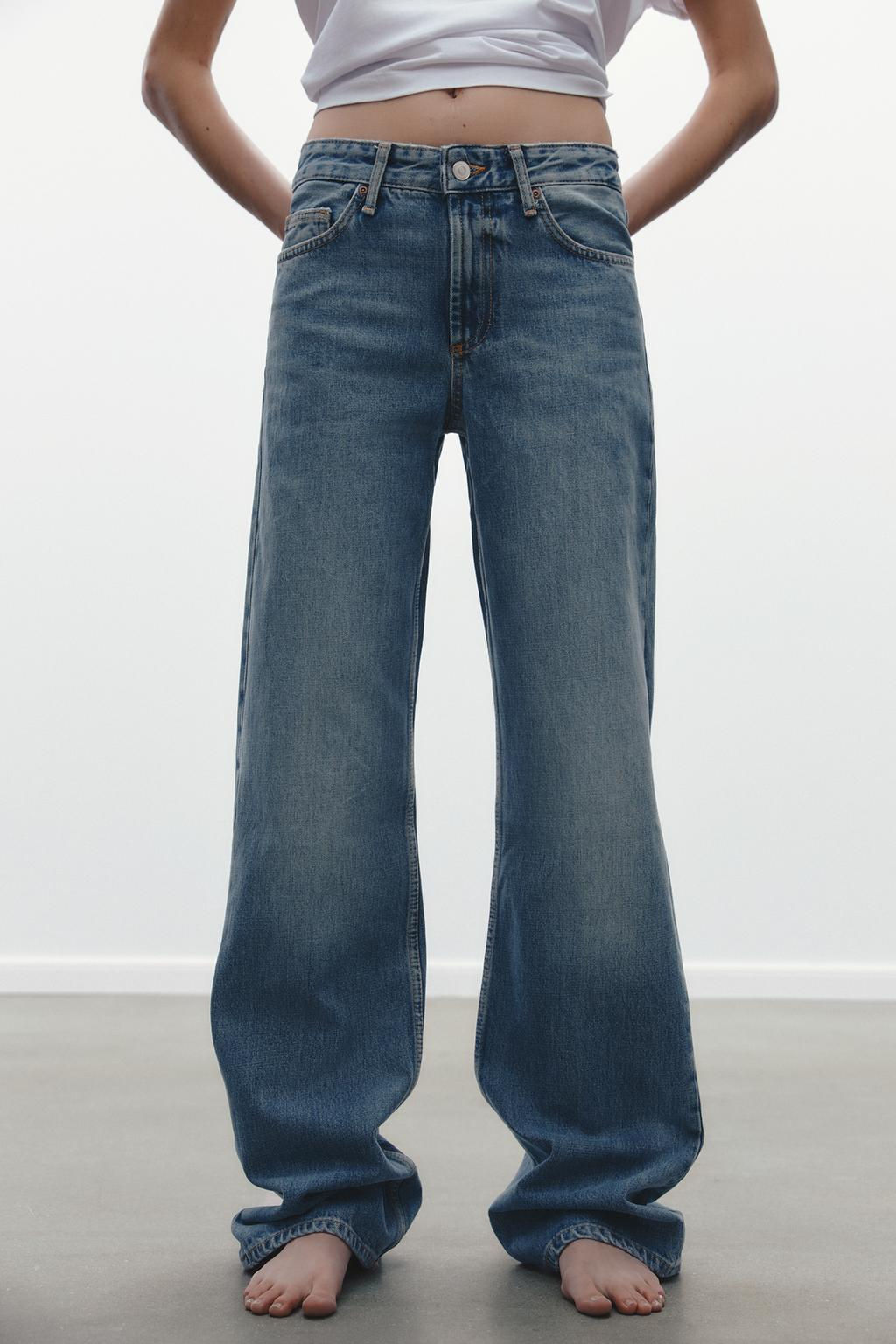 MID-RISE WIDE-LEG TRF JEANS - Zara фото 2