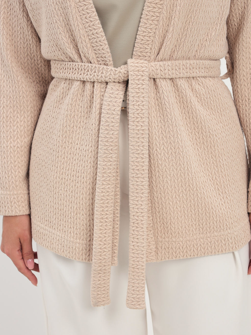 Жакет женский трикотажный KATHARINA KROSS KK-JTR-003Kn-бежевый  фото 5