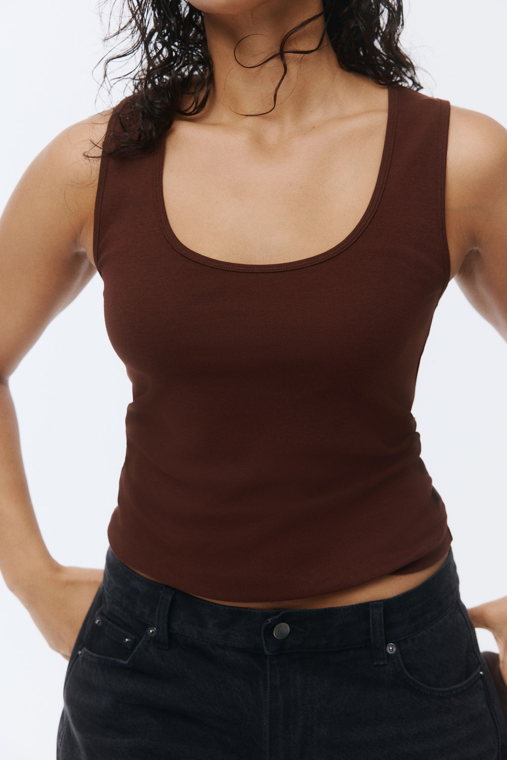 Camiseta sin mangas en algod?n - H&m фото 8