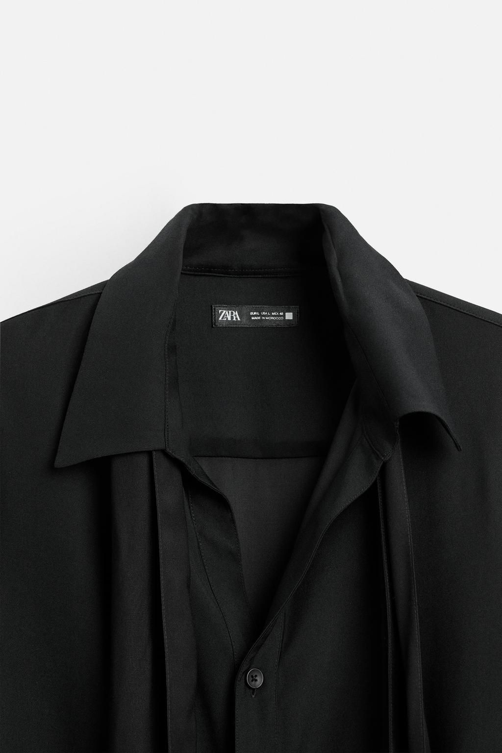 SATIN SHIRT WITH BOW - Zara фото 8