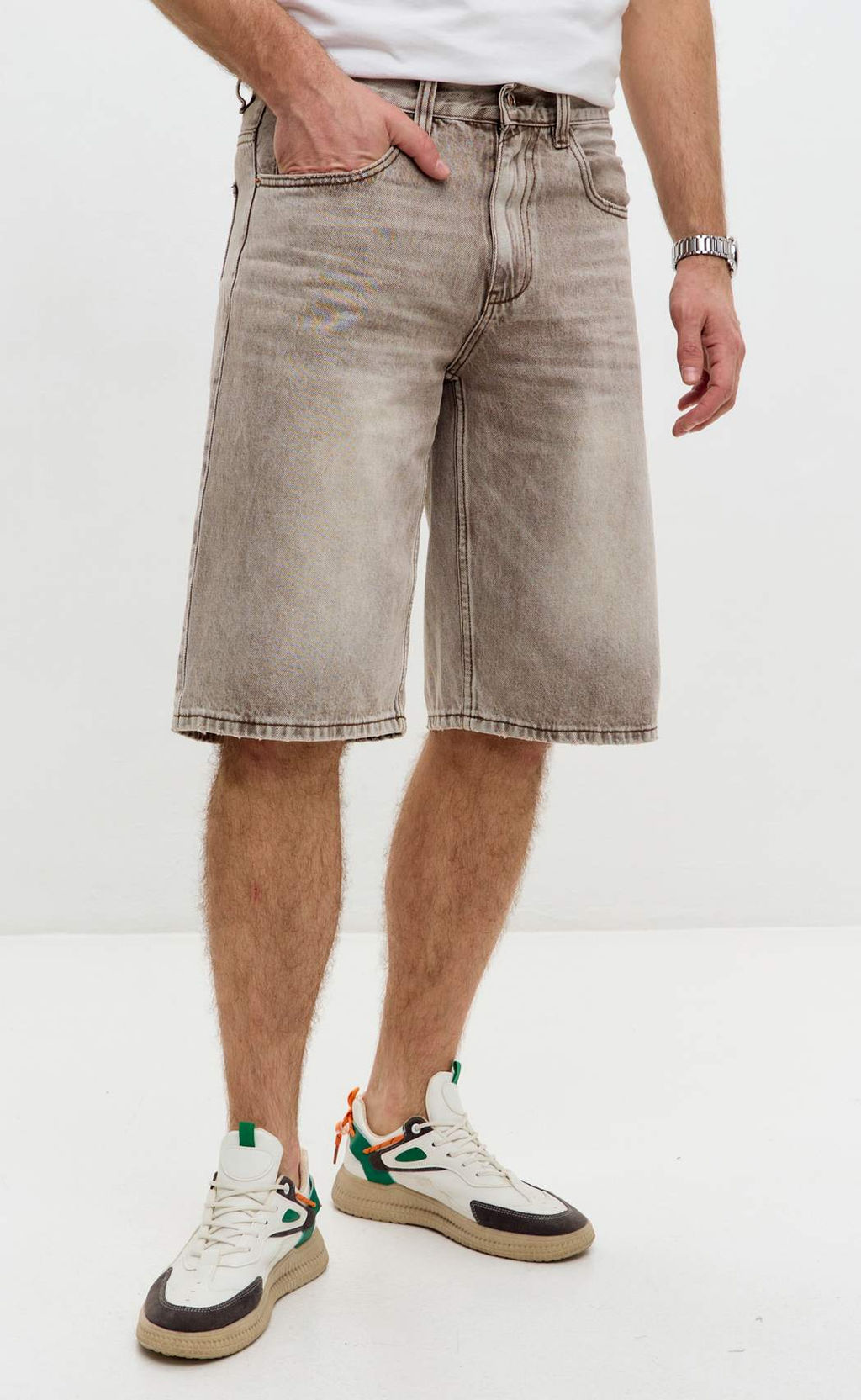 Шорты F611-0951 grey-brown - Fine joyce фото 3