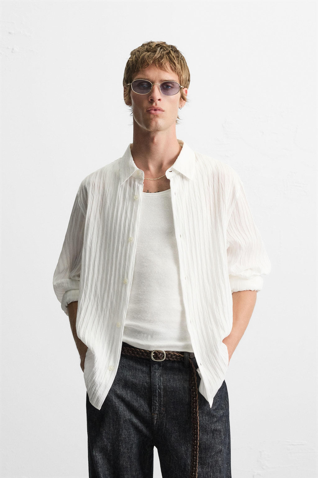 STRIPED JACQUARD SHIRT - Zara фото 2