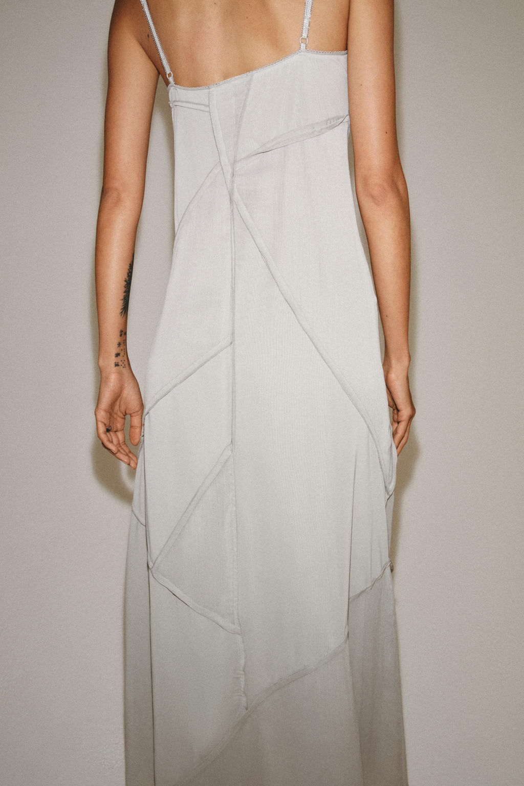 VESTIDO MIDI COMBINADO / Turquesa claro - Zara фото 3