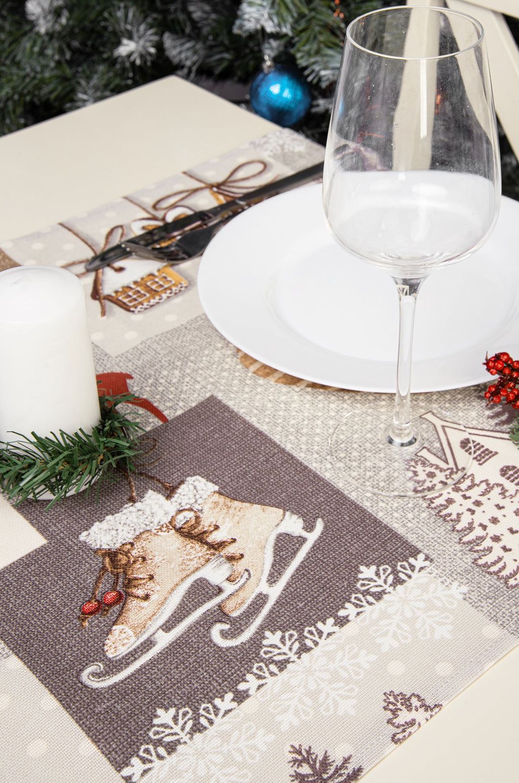 Дорожка на стол из рогожки 145x45 Happy Fox Home  фото 47