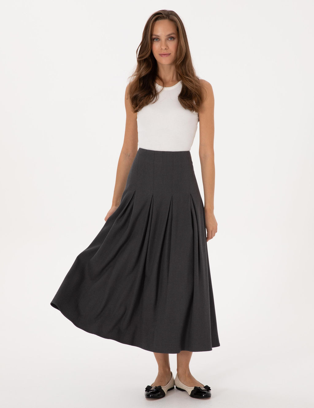 Antrasit A Kesim Dokuma Etek - Pierre cardin фото 3