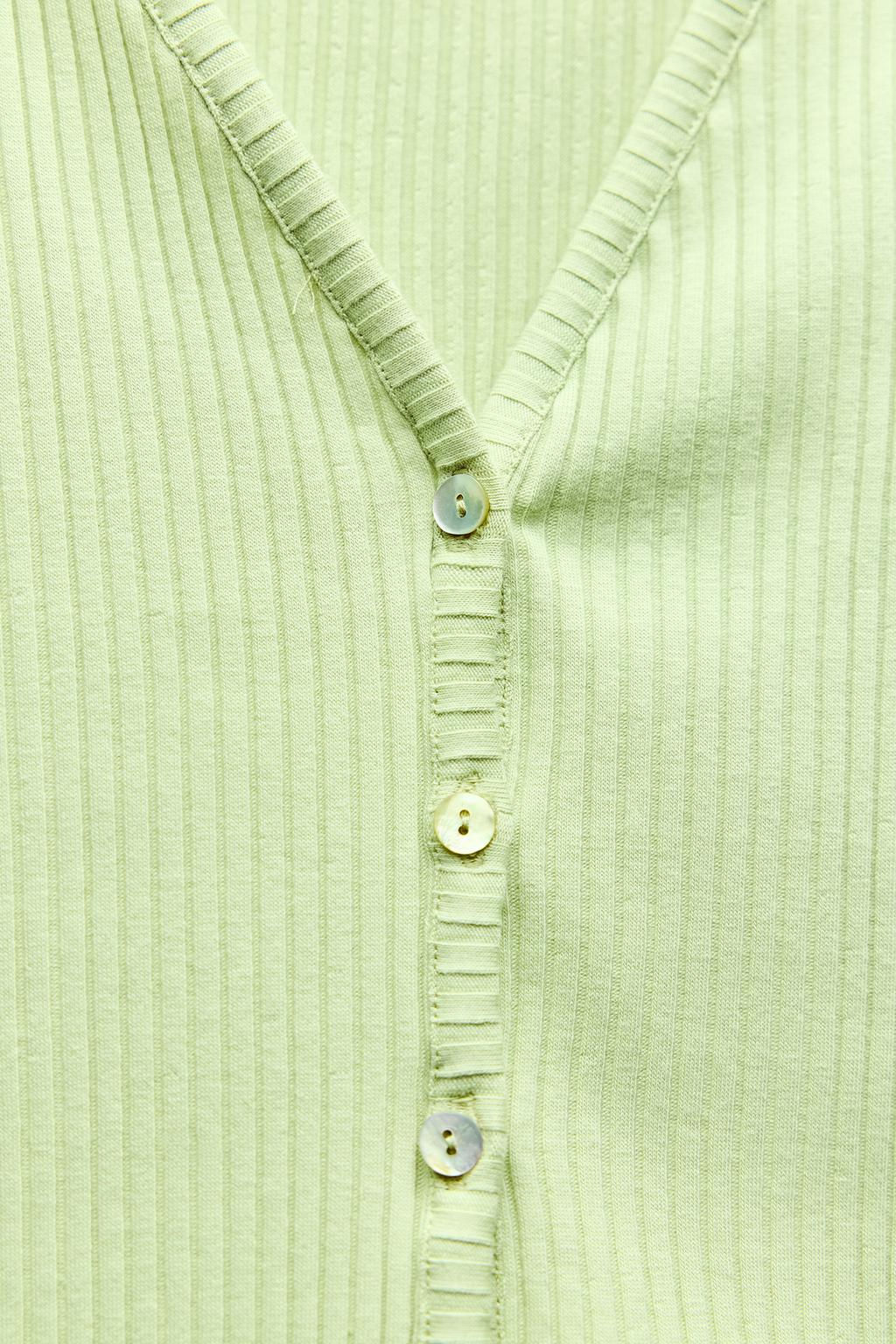 RIBBED CARDIGAN - Zara фото 6