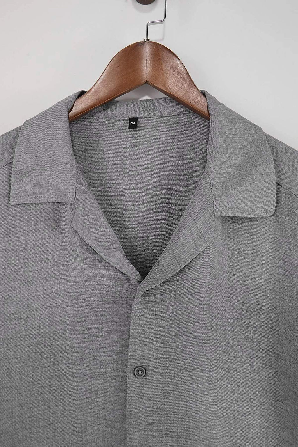 Gri Regular Erkek Buyuk Beden Gomlek TMNSS26AX00005