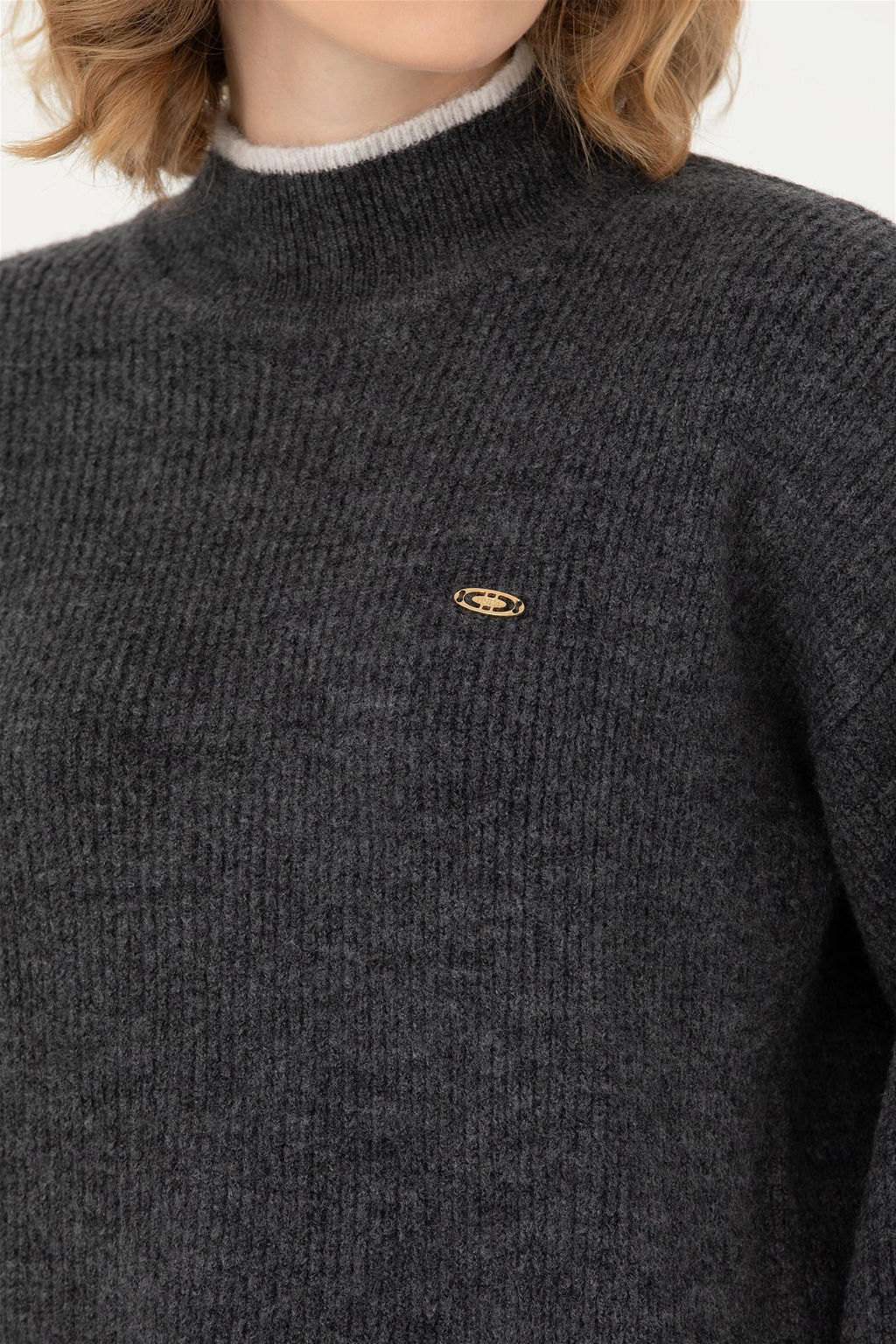 Женский свитер антрацитового меланжа - U.s. polo assn фото 14