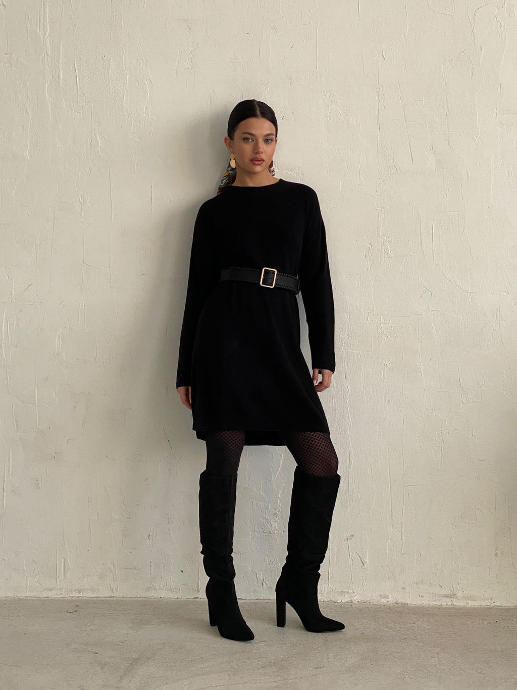 11333 Платье чёрное вязаное - Martichelli фото 8