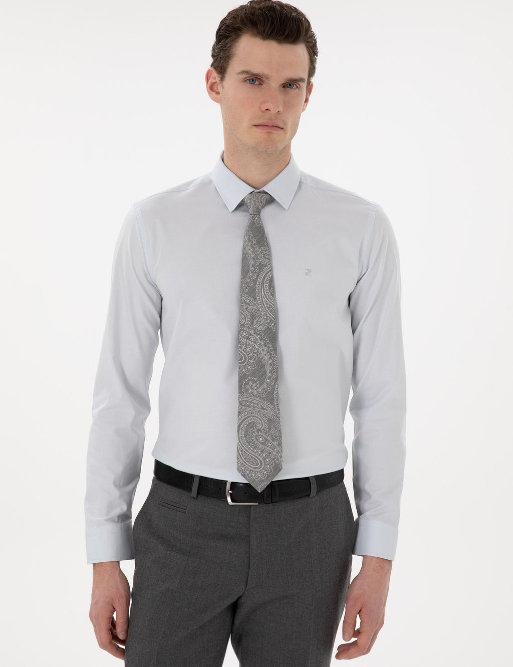 A__k Mavi Slim Fit Uzun Kollu Basic G_mlek - Pierre cardin фото 3