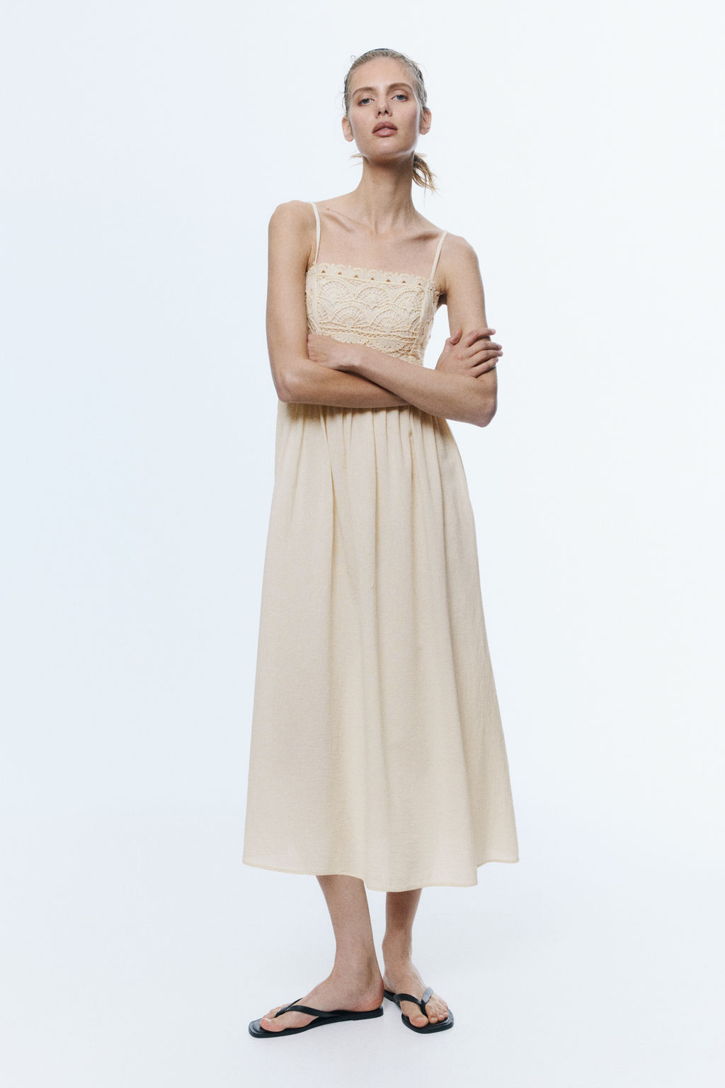 Vestido de algod?n con tirantes finos - H&m фото 5
