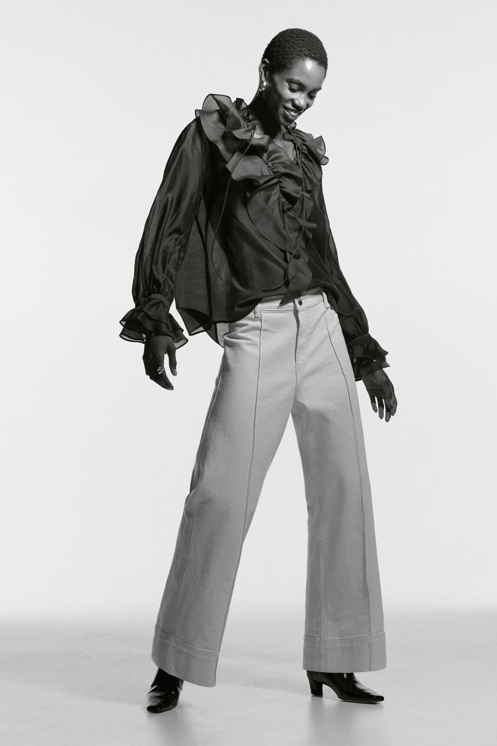 Wide High Ankle Jeans - H&m фото 6