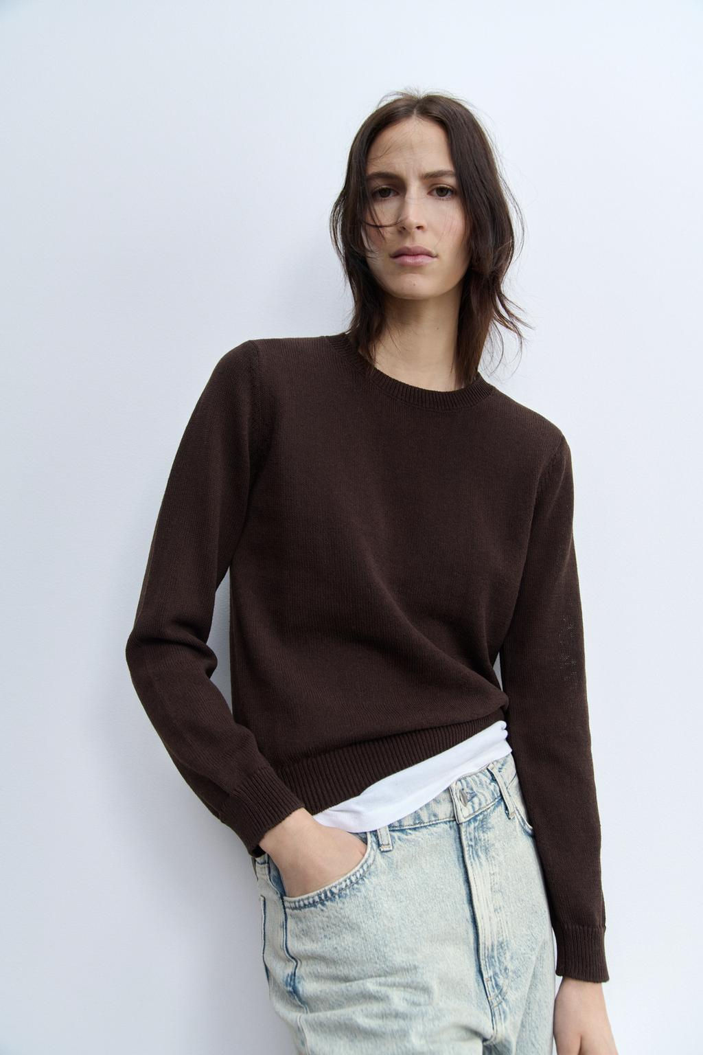 PLAIN RUSTIC KNIT SWEATER - Zara фото 2