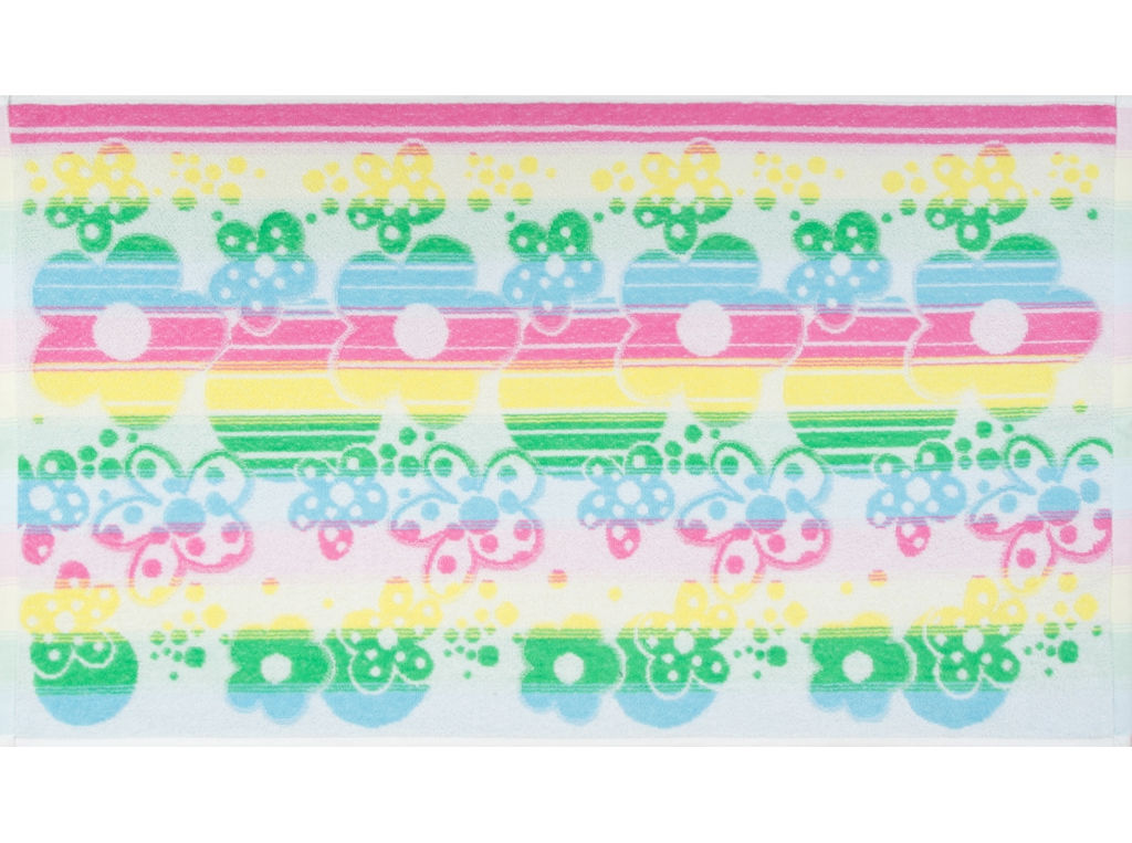 Полотенце махровое 6с103.412ж1 Цветочная поляна (св.радужка) 50х90см