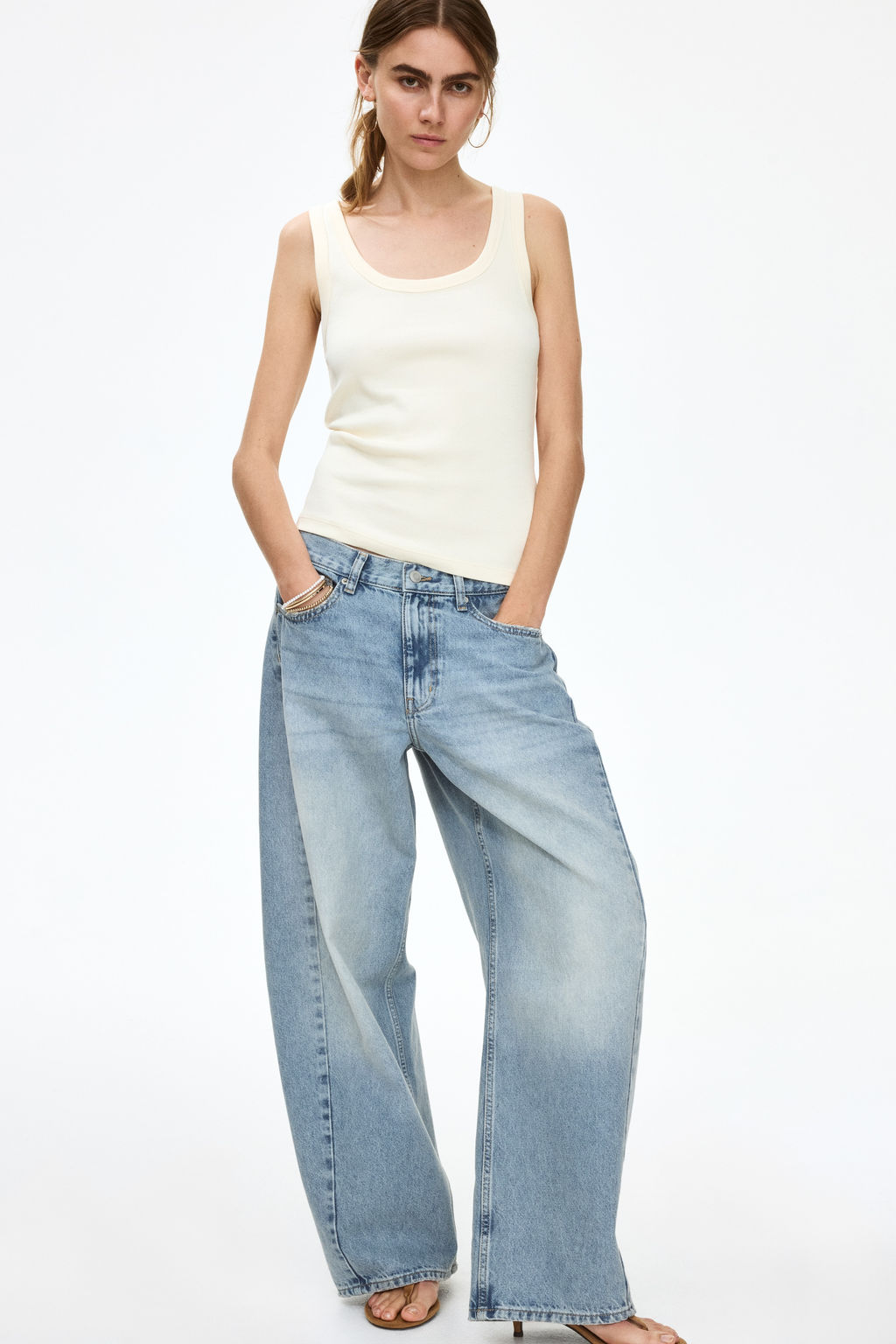 Barrel Regular Waist Jeans - H&m фото 7