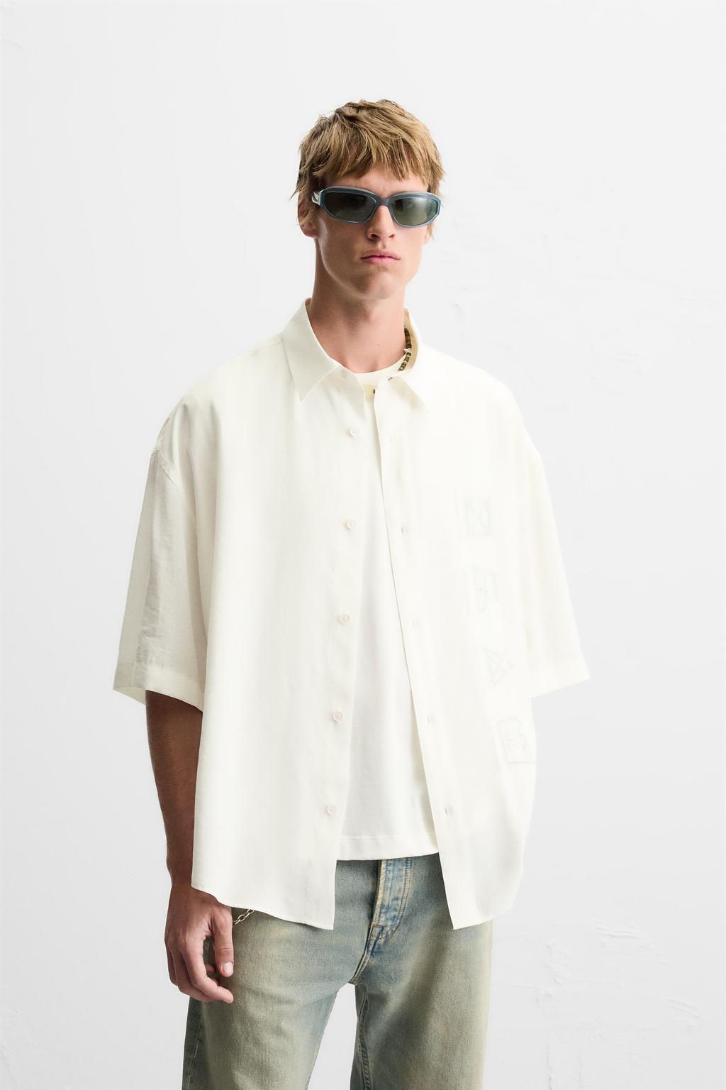 OVERSIZE SHIRT WITH SYMBOLS - Zara фото 2