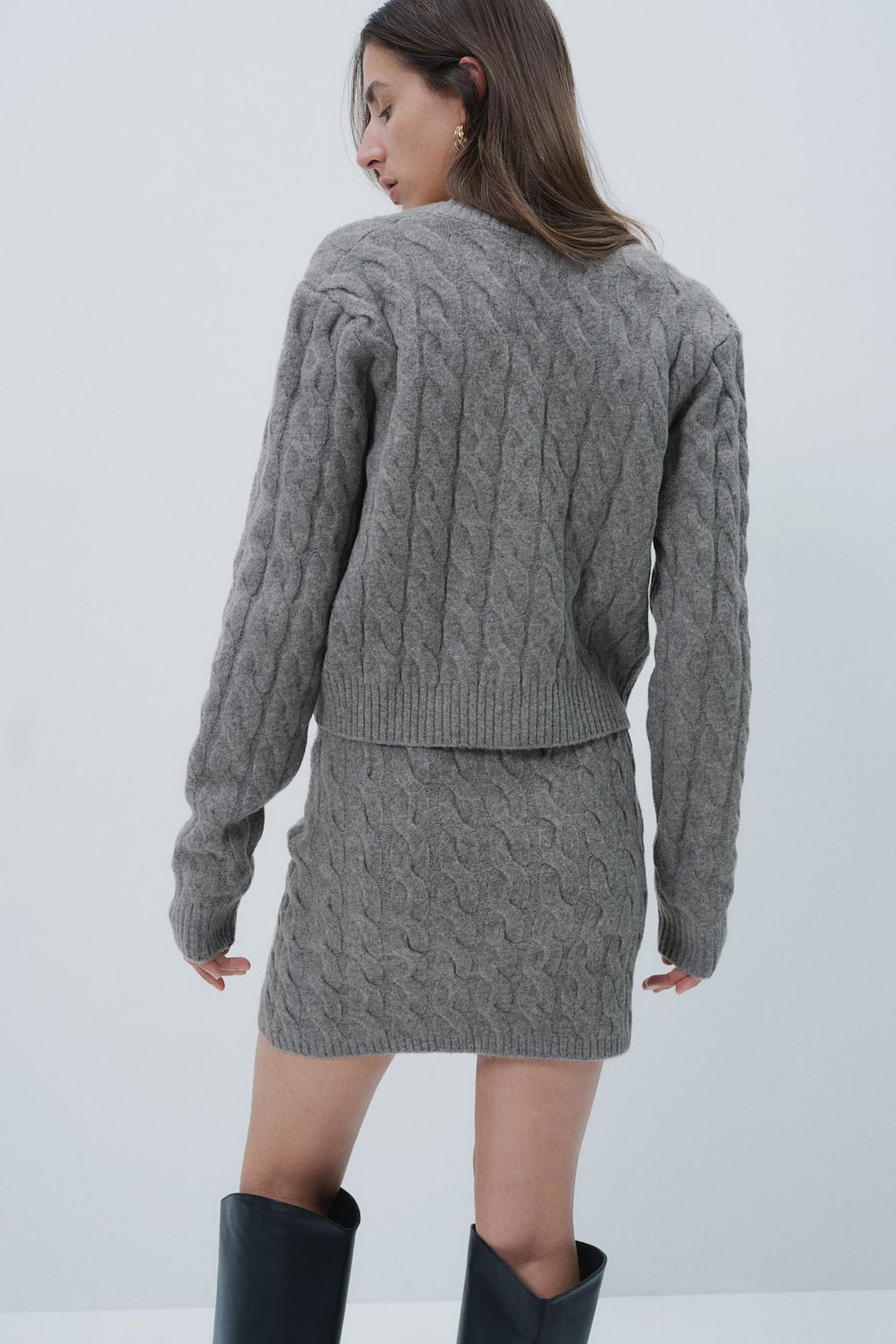 Cardigan en punto trenzado - H&m фото 3