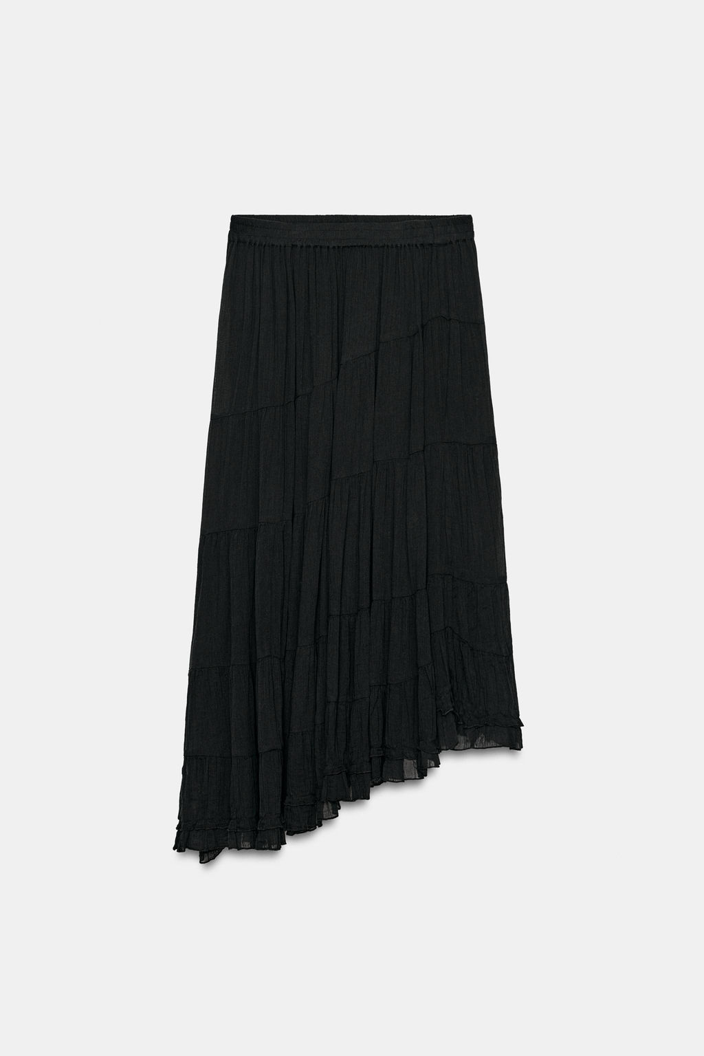 FALDA MIDI ASIM?TRICA / Negro - Zara фото 6