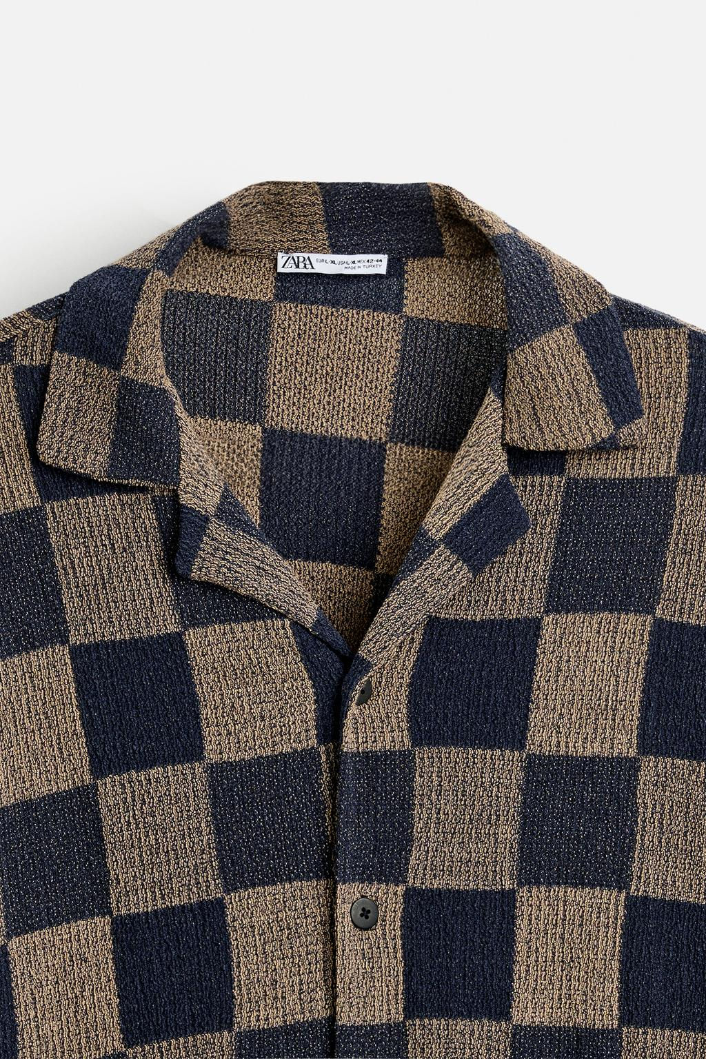 CHECK KNIT SHIRT - Zara фото 8