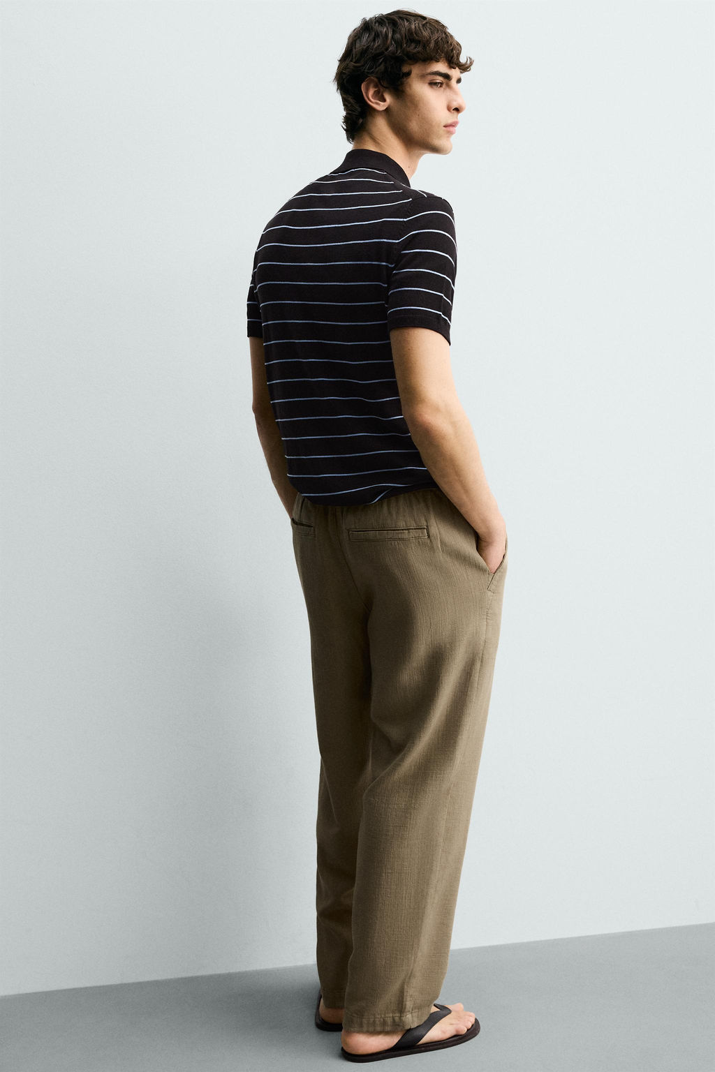 PANTAL?N RELAXED FIT ESTRUCTURA / Tostado - Zara фото 15