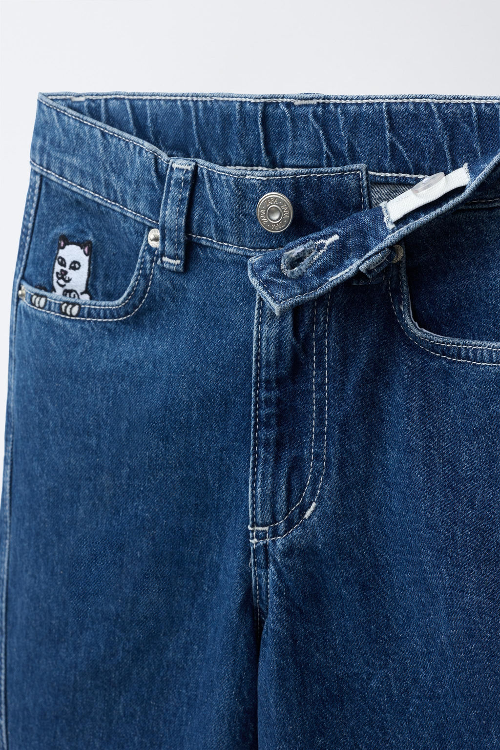BERMUDA DENIM SKATER BORDADO RIPNDIP  X ZARA KIDS / Azul  фото 2