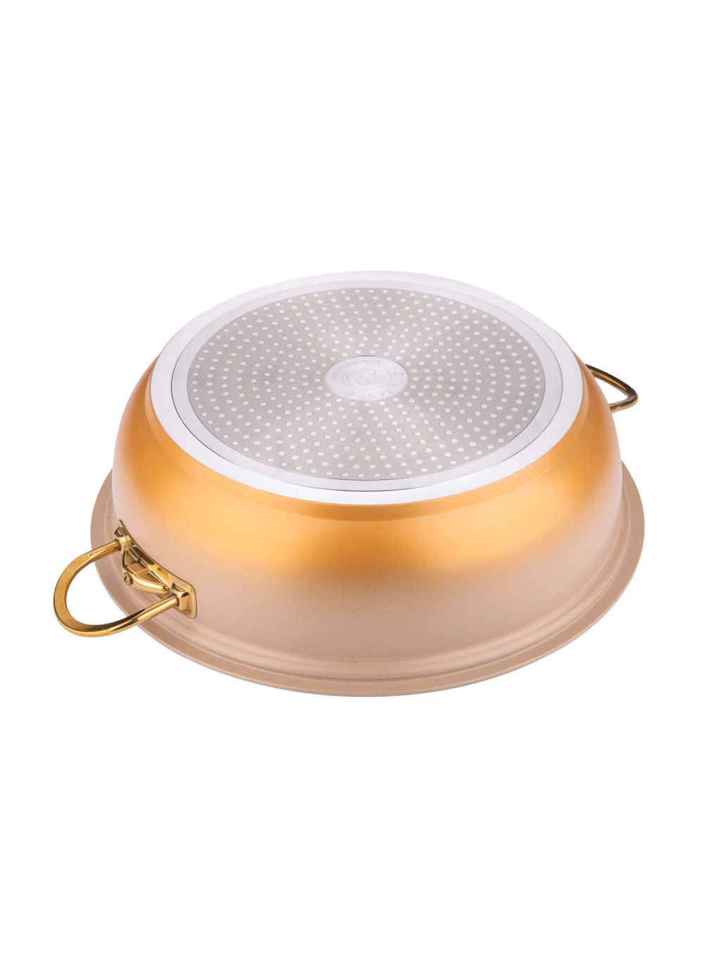 Кастрюля для мантоварки 30х10 с АПП, цвет: кремовый/золотой,арт. K30-CRM/GD-30.