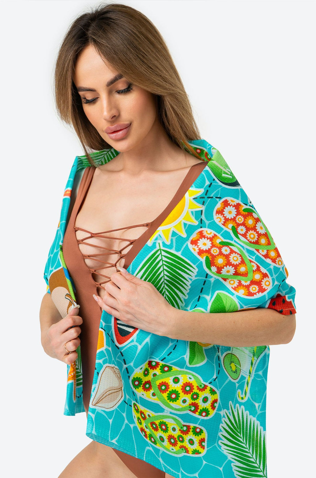 Полотенце пляжное вафельное 80x150 Happy Fox Home фото 6