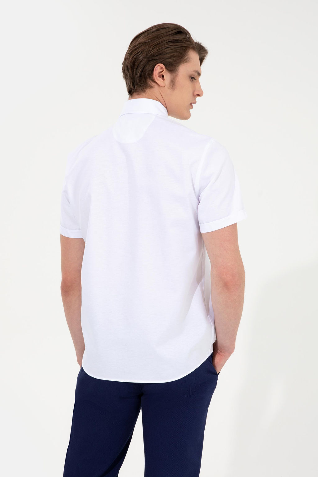 Мужская белая рубашка с коротким рукавом - U.s. polo assn фото 5