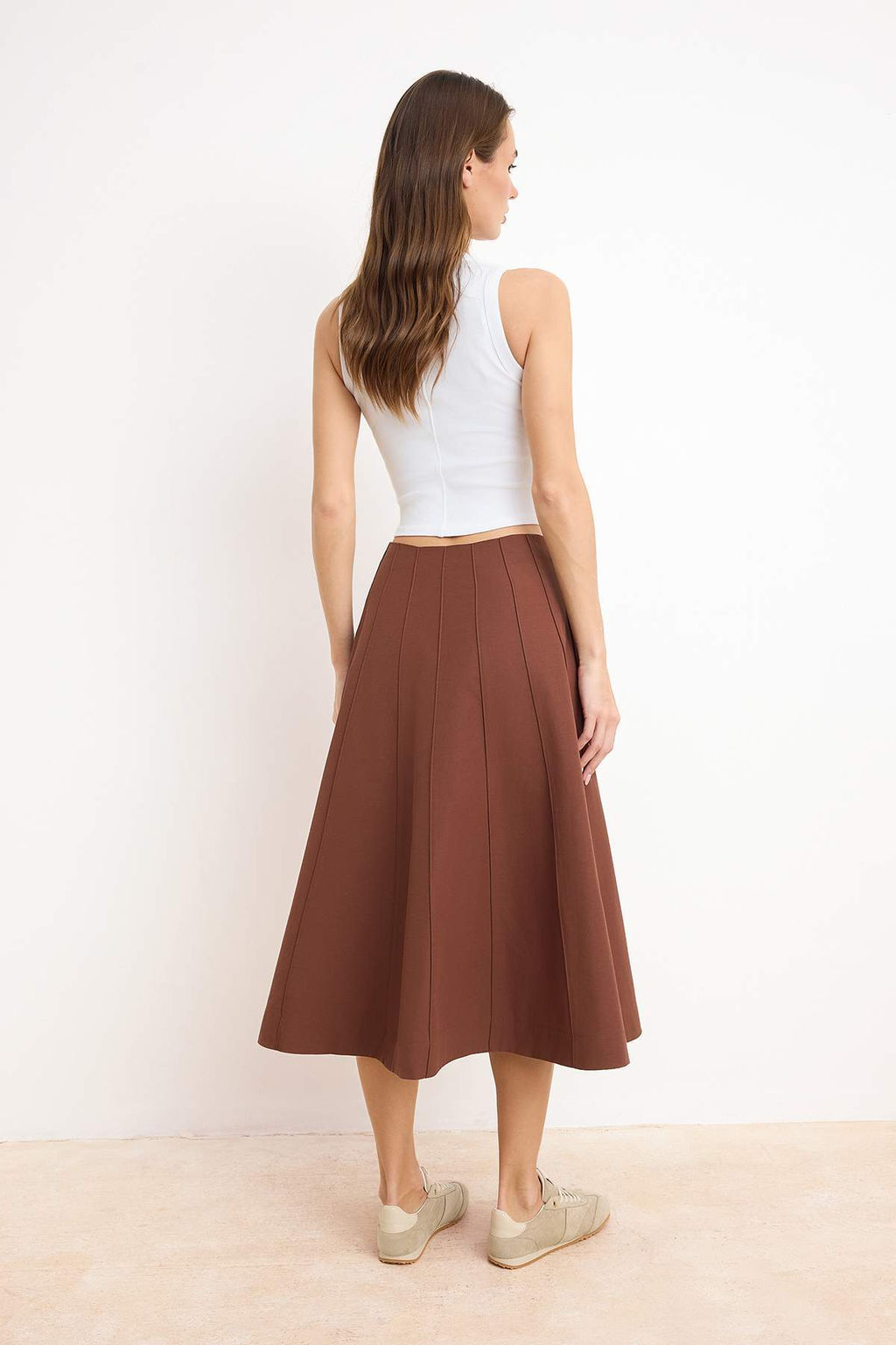 Kahverengi Dikis Detayl? Pamuk Etek TWOSS26ET00057 - Trendyolmilla фото 4