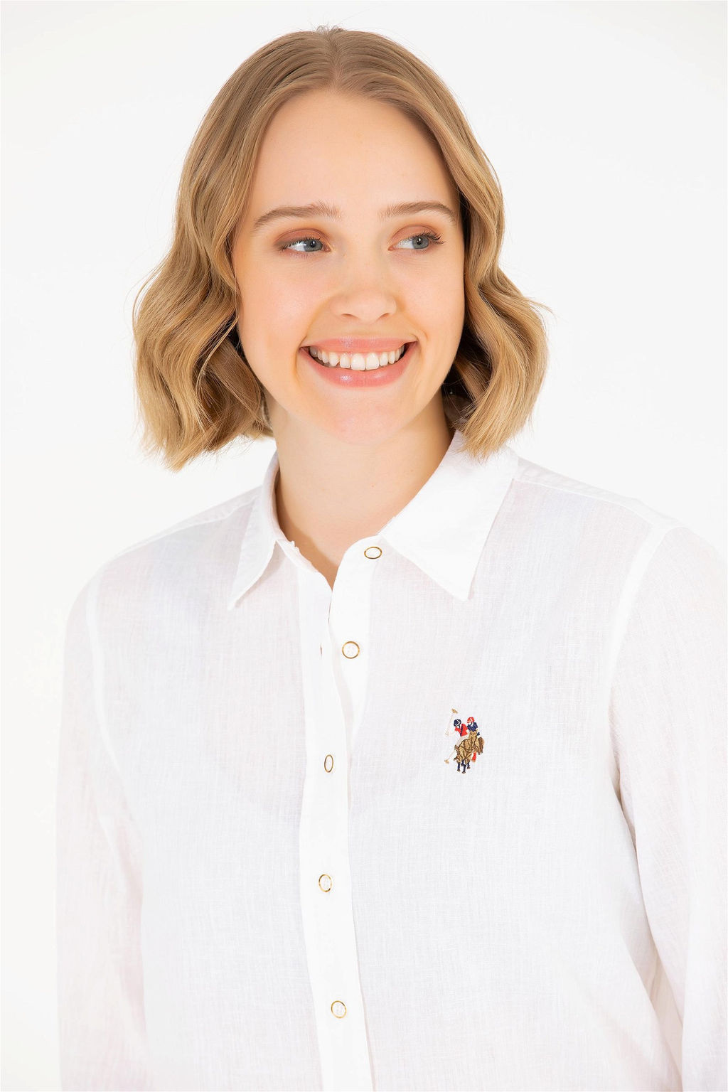 Рубашка женская белая Uzunkol Basic - U.s. polo assn фото 8