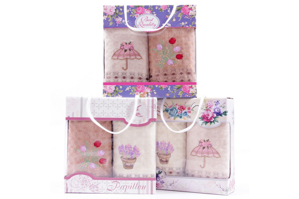 Набор полотенец хлопок Подарок в сумочке МР+МР