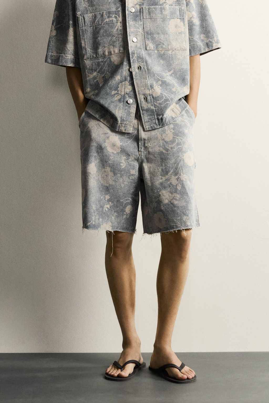 BERMUDA RELAXED FIT ESTAMPADO FLORAL LAVADO / 025 - Zara фото 2
