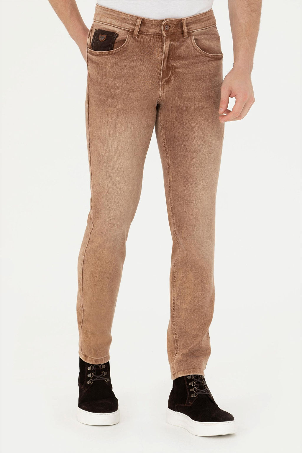 Мужские джинсовые брюки кокосового цвета - U.s. polo assn фото 2
