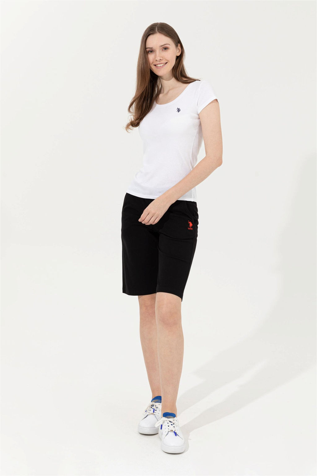 Женские черные трикотажные шорты Скидка 20% в корзине - U.s. polo assn фото 3