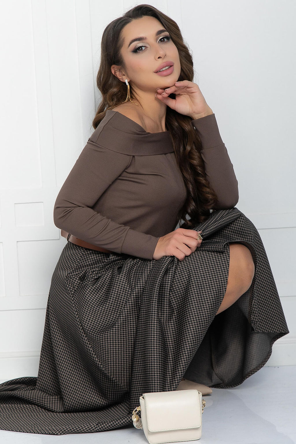 Юбка Уверенная грация (коричневая) Ю11839 - Lt collection фото 5