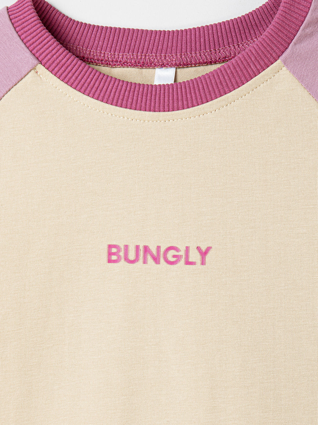 Футболка Колор блок "Крем-брюле/Орхидея"