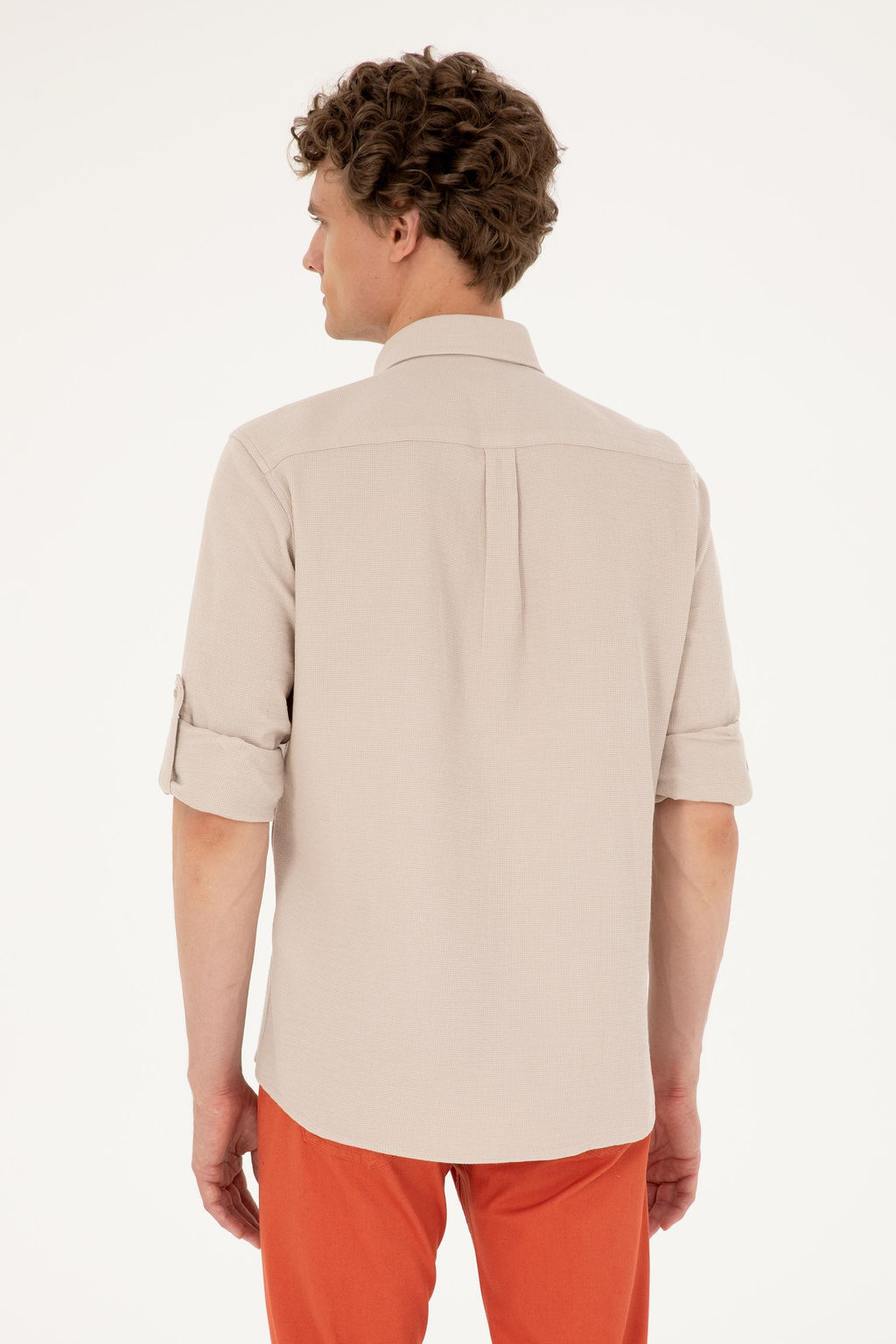 U. S. Polo Assn / Мужская рубашка с длинным рукавом Stone - U.s. polo assn фото 5