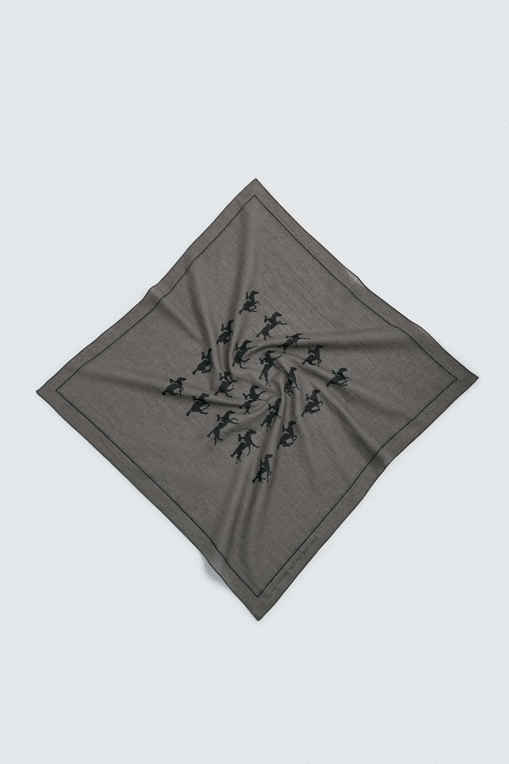 BANDANA ESTAMPADO CABALLOS / Gris - Zara фото 4