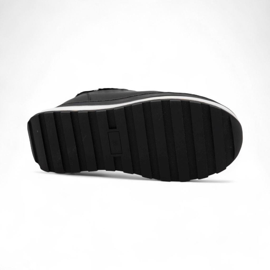 Ботинки из натуральной кожи на меху MD0123-5 черные